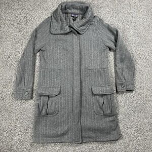 Patagonia Jacket Womens S Gray Better Sweater Long Length Fleece Coat